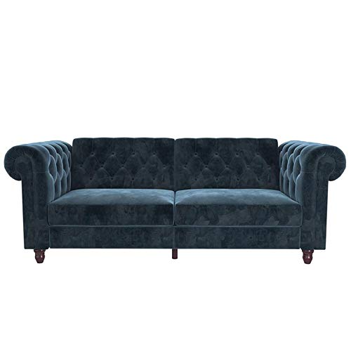 Dhp Furini Tufted Sleeper Sofa In Blue #TOP3