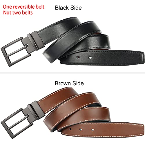 Image of Lavemi Men's Real Leather Ratchet Dress Belt with Automatic Buckle,Elegant Gift Box