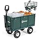 Sekey Bollerwagen Gartenwagen Titan – ECHT 500 KG Belastbar, 3-in-1 Bollerwagen Plattformwagen, Patentierter Ergonomischer Griff, Vollgummi-Luftreifen, Stabil und Rostfrei, 200L, Grün