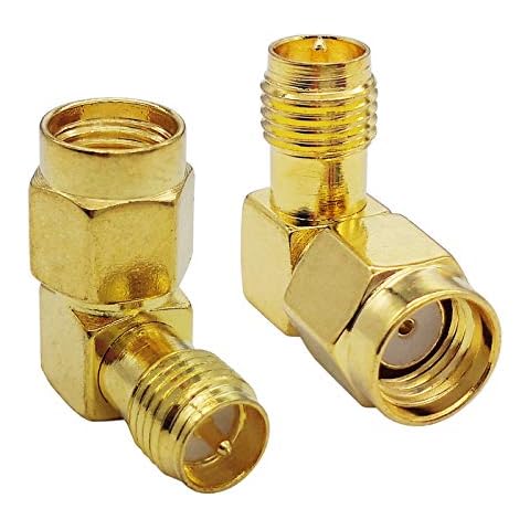Tenmory SMA Right Angle RP-SMA Male to RP-SMA Female Connector 90 Degree Adapter (2 Pcs) Cover