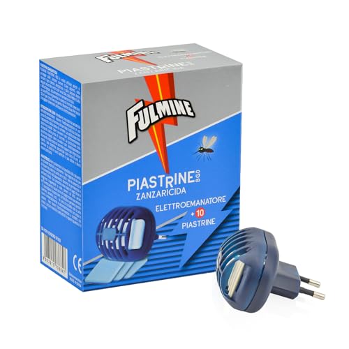 Antizanzare Elettroemanatore Spina Classic + 10 Piastrine, Protegge dalle Zanzare Comuni e Tigre, Ambienti Chiusi e Luoghi all'Aperto-Made in Italy