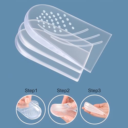Image of 3 Layer Adjustable Orthopedic Heel Lift for Supination & Over-Pronation Correction Medial & Lateral Heel Wedge Inserts for Knee Pain, Bow Legs