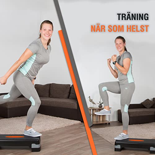 Ultrasport aerobic stegbräda, olika färger, stegbräda, träningsenhet, träningsbräda, multifunktionell träningsenhet, fitnessbräda, steg, höj- och sänkbar, hemmasteg, stegbänk