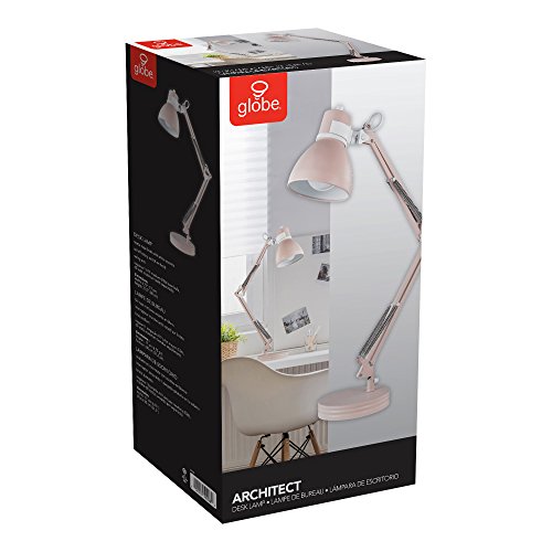 Globe Electric 52028 28 Inch Swing Arm Desk Lamp, Matte Rose thumb #5