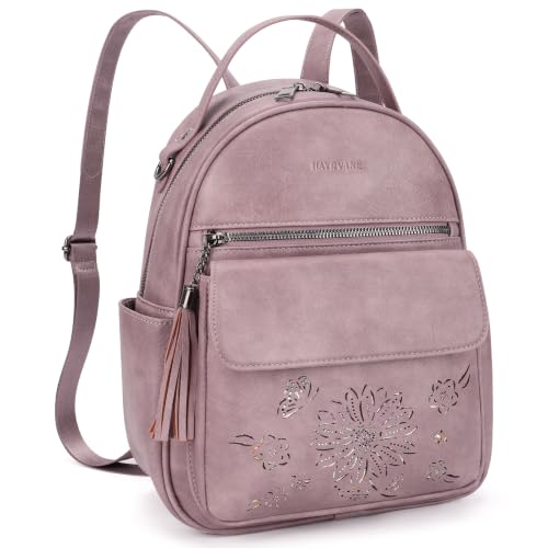 HAYRVANE Small Backpack for Women Sunflower Mini Backpack Purse Lightweight Daypack with Multi Pockets Purple