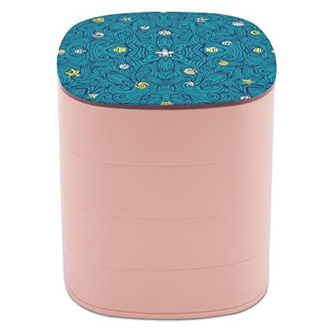 Lurnise Blue Abstract Star Jewelry Box Cover