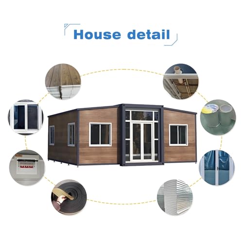 Prefab Tiny Home for Sale,20ft Tiny House to Live in for Adults with 2 Bedrooms Full Bathroom Kitchen,Prefabricated Expandable Container House Foldable Mobile House to Live - Image 7