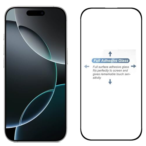 Image of amazon basics Tempered Glass Screen Protector Compatible with iPhone 17 Pro Max Transparent Protective Film [Clear HD]