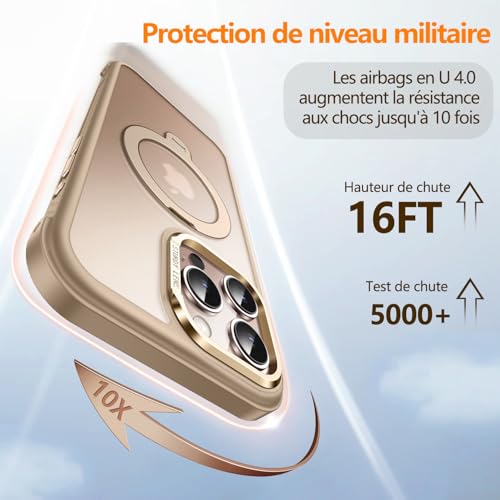 Coque fine iPhone 16 Pro Max translucide or mat toucher peau premium - 5