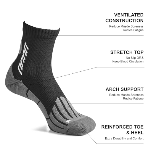 All-Season Compression Running Socks for Sports, Hiking, and Basketball - Moisture-Wicking and Anti-Blister4