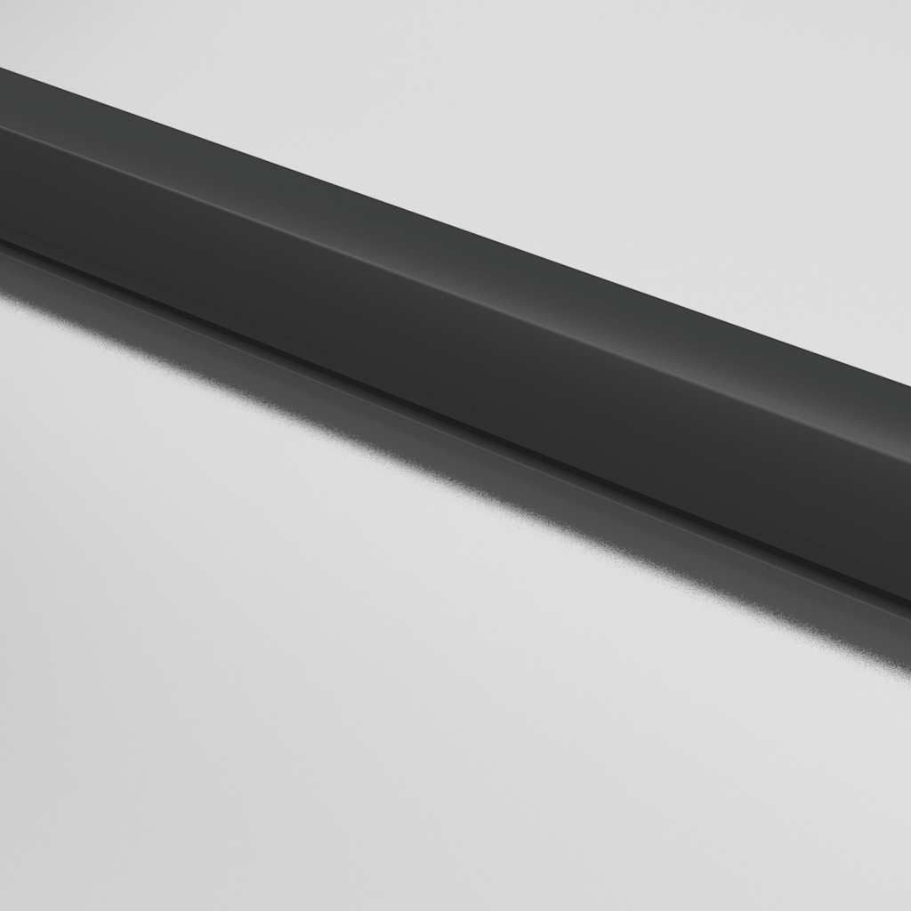 vidaXL Porta Interni Sottile Nera 83x201,5cm Vetro Temperato Alluminio
