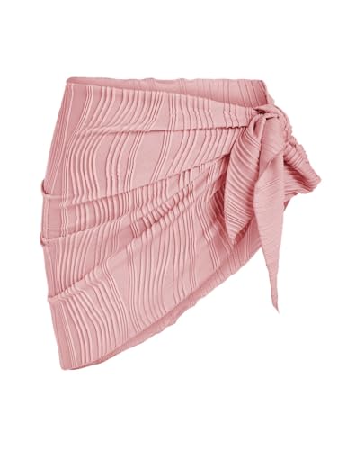 Image of ZAFUL Women's Sarong Coverups Beach Wrap Sheer Bikini Cover Up Mini Skirt | Wraps Swimwear, Cover Ups for Swimwear, Multi-Wear, Texture, Floral