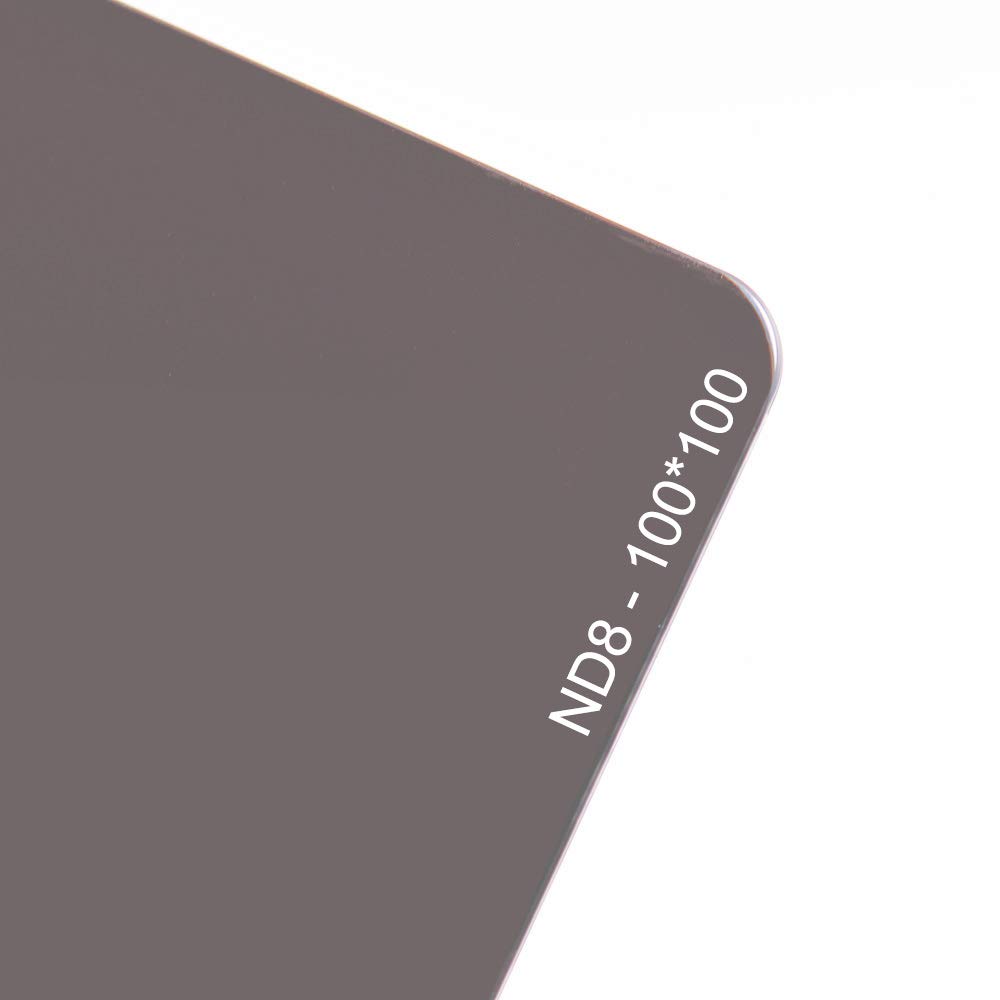 JONGSUN S-Pro Filtre ND Carré 100x100mm, ND8 (0.9) 3-Stop Filter Gris Densité Neutre, Nano Multicouche 18-Couches, Verre Optique Schott B270