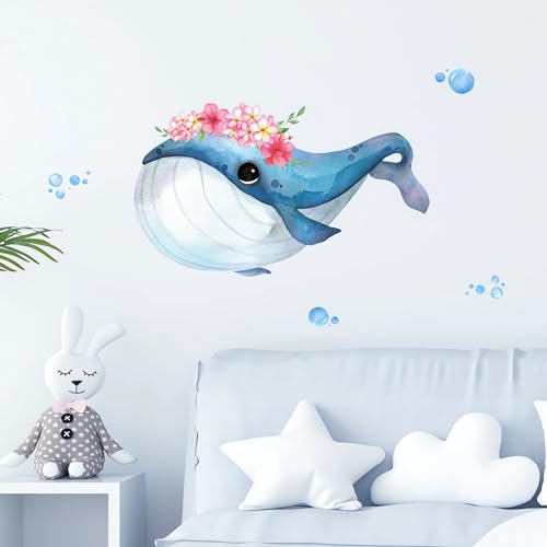 Vinilo Decorativo Ballena Azul Cartoon sacinora miniatura 3