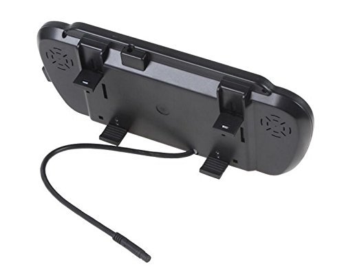 Image of SunRise Rearview 7 Inch TFT LED Mirror Monitor with Waterproof Backup Camera Combo for Reverse Parking with Bluetooth, USB and SD Card