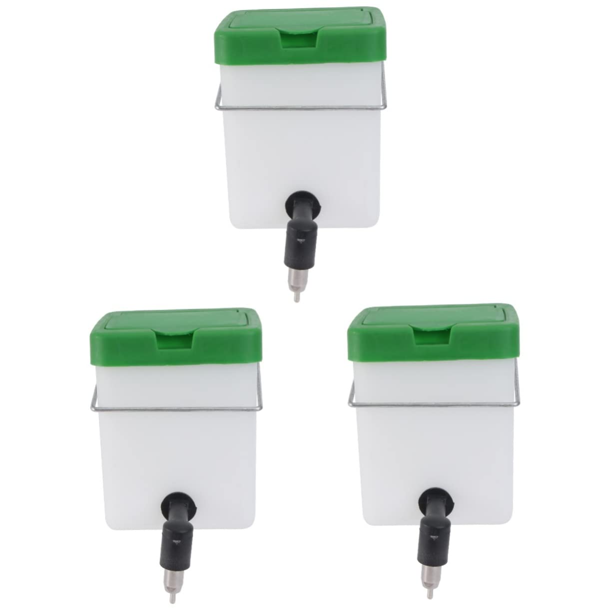 INOOMP 3pezzi Distributore Automatico Per Conigli Bottiglia Per Animali Domestici Facile Da Installare e Pratica Adatta Per Ciotole e Box Per Del Coperchio