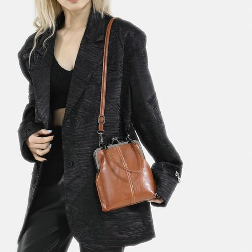 Mini Denim Crossbody Bag For Women,2025 Womens Small Blue Denim Tote Kiss Lock Purse Handbag for Daily Life2