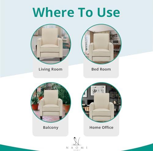 Sillón Moderno Plegable Crema miniatura 5