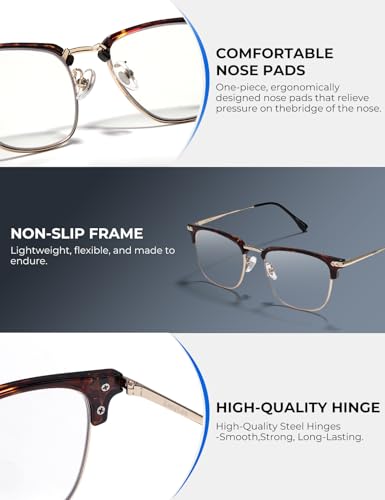 Image of ZanyLen Blue Light Blocking Glasses Men Computer Gaming Glasses For Mens