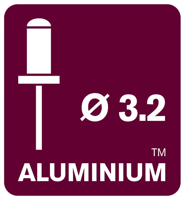 Rapid kör perçin Universal alüminyum, 50 adet matkap ucu dahil, 3,2 x 8 mm, 5000383