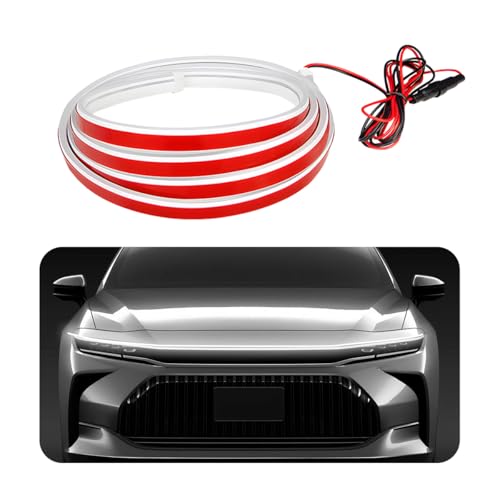 SHMZK Car Hood Light Strip 79 Inch Car Hood LED Daytime Running Light Strip with Fuse Protection Flexible Dynamic Scan Start up Light Strip for Car SUV Truck Car Accessories (White)