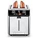 Chefman Smart Touch Digital 2 Slice Toaster, 6 Shade Settings, Bread Toaster 2 Slice with Extra-Wide Slots, Touchscreen, +10 Seconds, Defrost, Removable Crumb Tray – Stainless Steel
