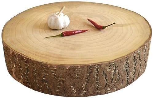 [即購入OK] イチョウのまな板　中華円形　極厚極大　新品未使用　無垢材一枚物 即購入OK] イチョウのまな板 中華円形 極厚極大 新品未使用 無垢材