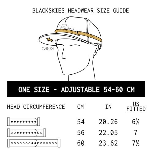 Gorra de béisbol clásica Blackskies ajustable para evitar el calor con estilo 6