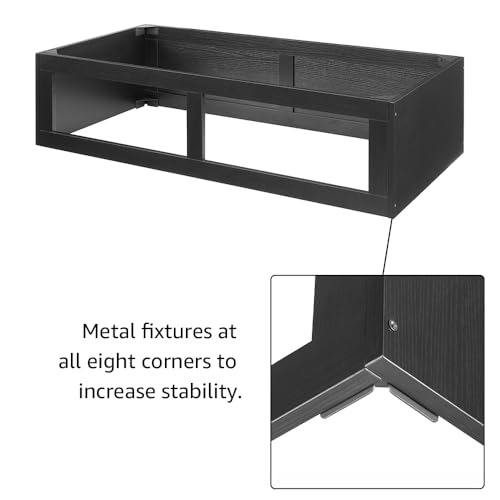 Image of unipaws Reptile Enclosure Stacker for 110 Gallon Reptile Tank, Black | Stackable Base with Heat Lamp Openings and Metal Reinforced Corners