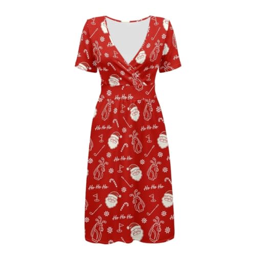 Image of Women's Summer Dresses Short Sleeve Formal Dresses with Pockets | Lightweight polyester fabric delivers cool airflow during hot summer outdoor activities