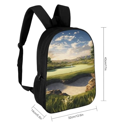 Golf Course Bookbag - Ultra Lightweight Portable Backpack Work Travel Backpack for Men Women Fits 16 Inch Notebook2