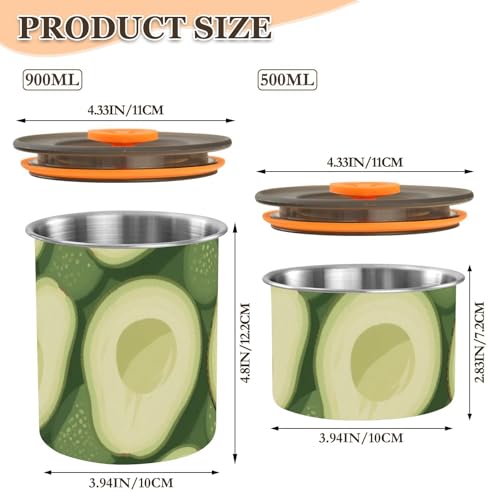 Contenedor de Almacenaje de Café Avocado Acero Inoxidable miniatura 3