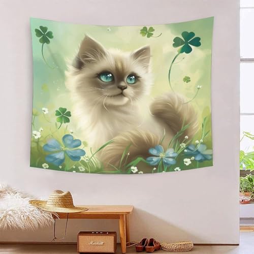 Tapices de pared decorativos de gatos con estampado 3D y divisor de habitaciones