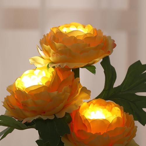 Lámpara de mesa Peonía LED realista en ABS miniatura 4