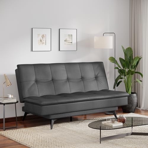 Image of Wakefit Flexia Sofa Cum Bed - Three Seater - Reflection Series Charcoal Grey