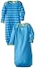 Gerber Baby Boys' 2 Pack Cute Lap Shoulder Gown, Blue, 0-6 Months