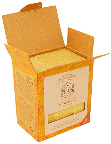 Crate 61, Vegan Natural Bar Soap, Tango Mango, 3 Pack, Handmade Soap With Premium Essential Oils, Cold Pressed Face And Body Bar Soap For Men And Women (4 Oz, 3 Bars) Tango Mango 3 Pack #TOP2