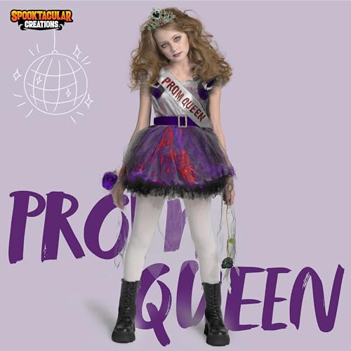 Disfraz de Reina Prom Zombie para Niñas miniatura 2
