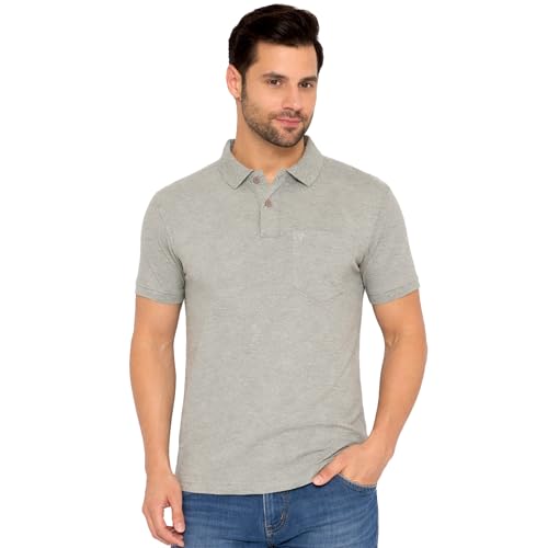 Image of NEVA Men's Regular Fit Half Sleeve Polo Neck T-Shirt with Chest Pocket