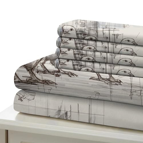 Parure de lit 3D pigeon en microfibre résistante et douceur premium - 7