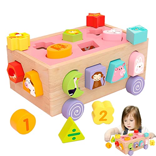 Brinquedo Classificador de Formas | Brinquedo Montessori colorido da criança quebra-cabeças de class