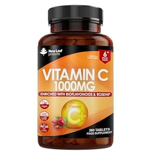 Vitamin C Tablets 1000mg – Enriched with Bioflavonoids & Rosehip – Premium Vitamin C Supplements – 360 Vegan Vitamin C Tablets High Strength Ascorbic Acid VIT C for Normal Immune System UK Made