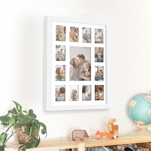 Image of DUENPY 12x16 Baby First Year Photo Frame White