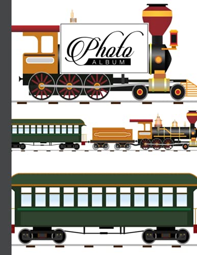 Photo Album: Train Album, Large Photo Albums with Writing Space Memo, Extra Large Capacity Picture Album, Family, Baby, Wedding, Travel Photo Book, 120 Pages, Size 8.5" x 11" by Irma Franke