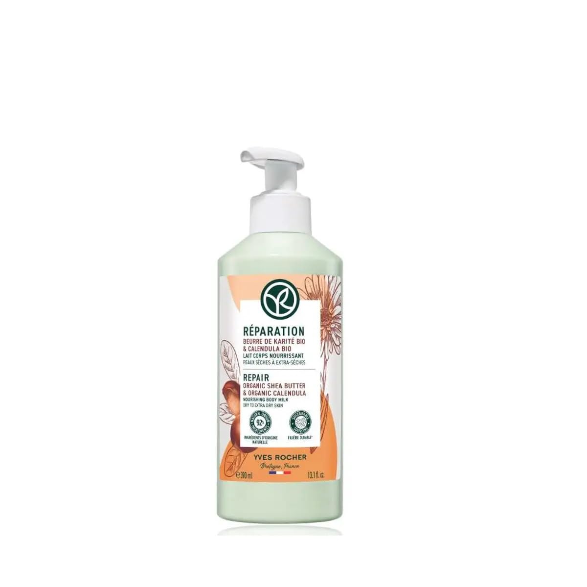 Yves Rocher Vücut Losyonu - Onarıcı ve Nemlendirici/Reparation Organik Shea Yağı, Organik Aynısefa 390 ml