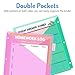 Forvencer 24 Count Binder Dividers with Two Pockets, 8 tab Dividers for 3 Ring Binders Organizer, Binder Divider with Tabs for School Office and Home Organization, Multicolor, 3 Sets