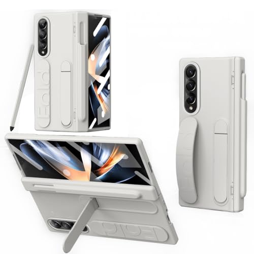 Samsung Galaxy Z Fold 4 P[Xƌ݊AS yz_[ & qWی & h~XN[veN^[P[Xtt{fBϏՌیdbP[X(White)