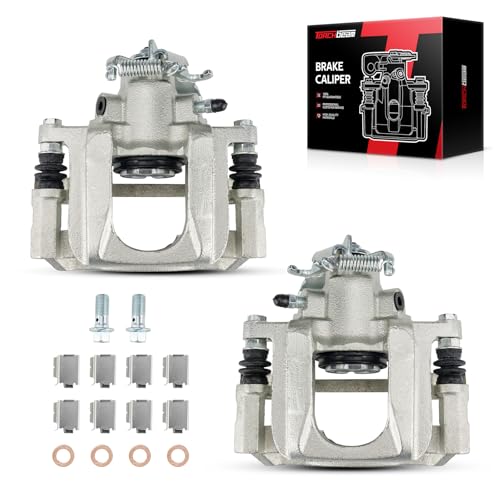 Image of Torchbeam Rear Brake Calipers Set for Chrysler Town & Country 2008-2012, Dodge Grand Caravan 2008-2012, Volkswagen Routan 2009-2012, Rear Left and Rear Right Calipers with Bracket 18B5080+18B5081