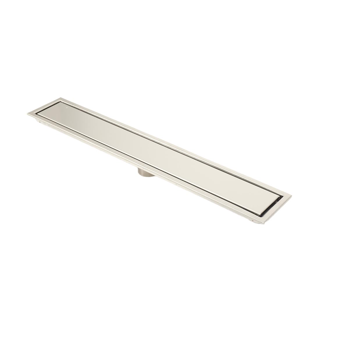 Invisible Linear Shower Drain, 10x60cm Brushed Silver, 304 Stainless Steel
