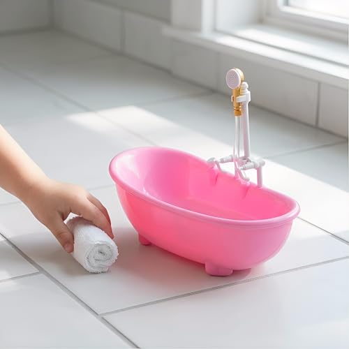 Mini baignoire électrique pour maison de poupée et décor miniature - 7